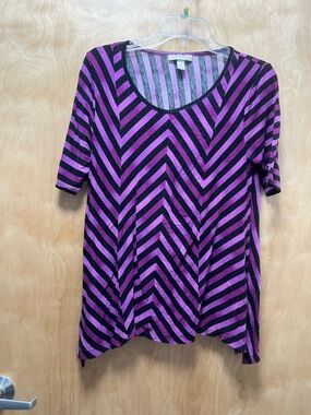 Dana Buchman Chevron Scoop Neck Tunic